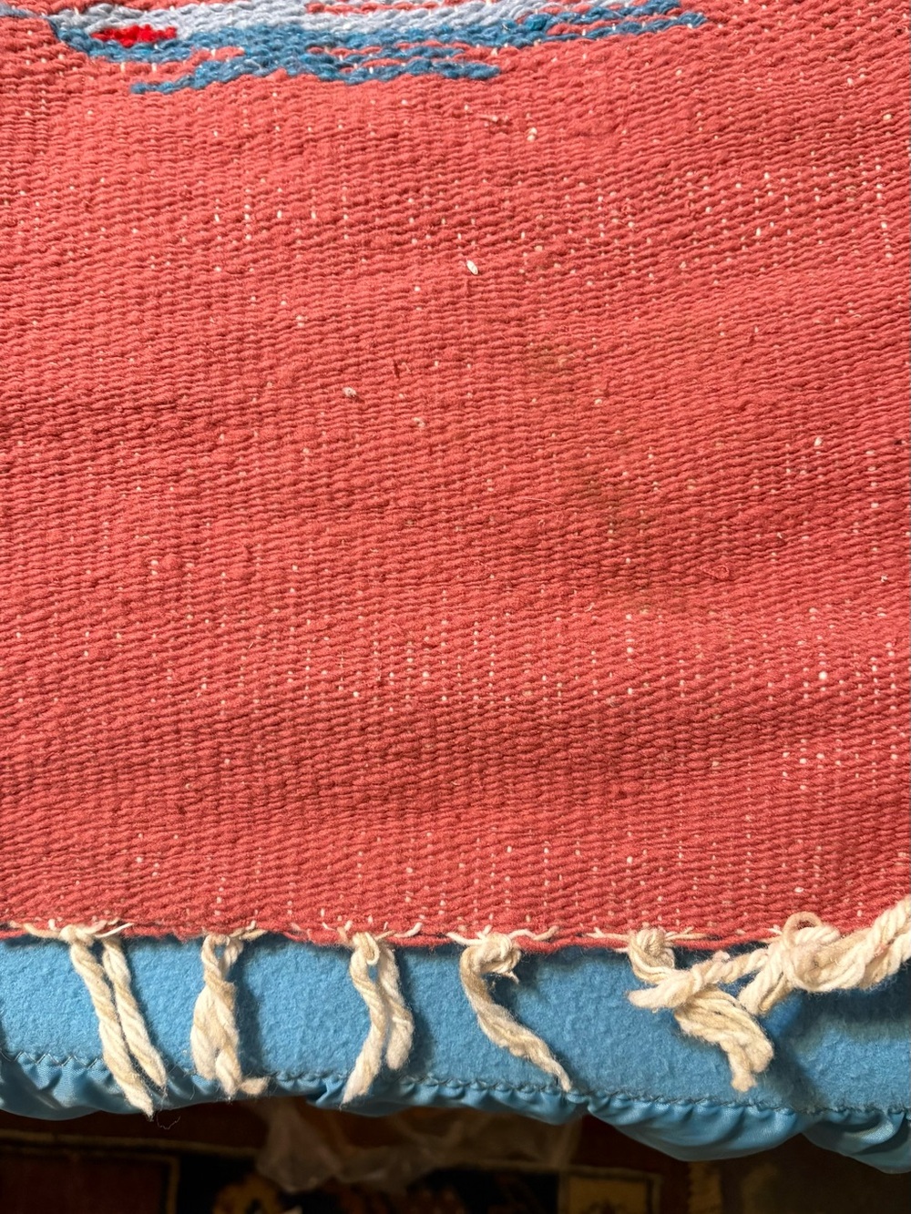 Handwoven Red Decorative Rug Throw - Picture 3 of 5